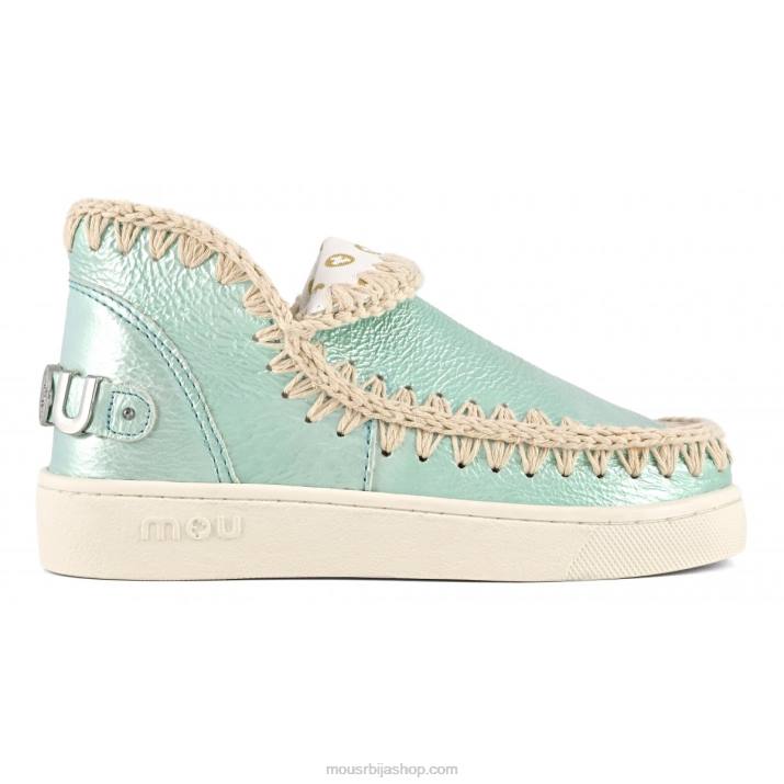 зелен 062L61 летње ескимске италијанске кожне патике Mou Жене