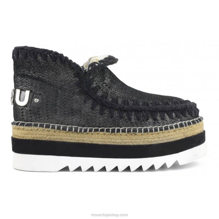 мицроглиттер блацк 062L215 перфорирани микроглиттер од ескимске јуте Mou Жене