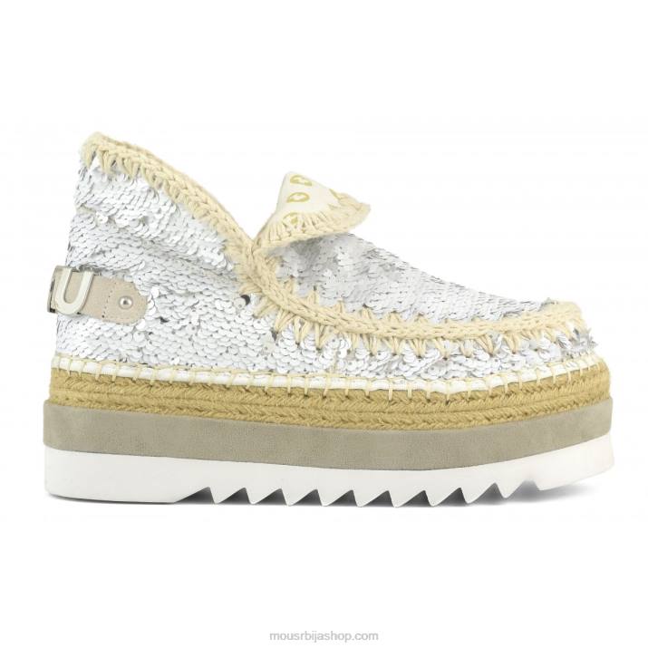 шљокице бело-сребрне 062L218 шљокице од ескимске јуте Mou Жене