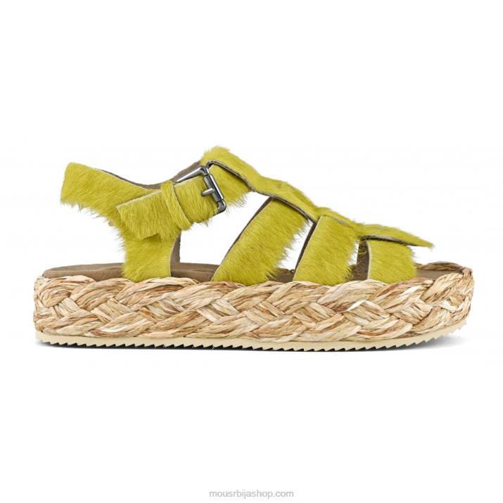 дуга коса пони креч 062L126 сандала од рафије Mou Жене