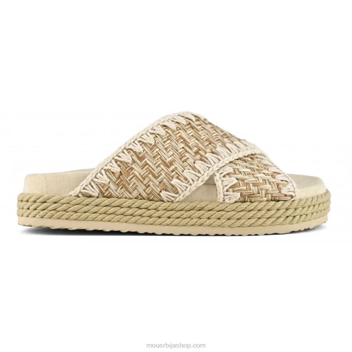 природним 062L128 конопац био сандале текстилни црисс цросс Mou Жене