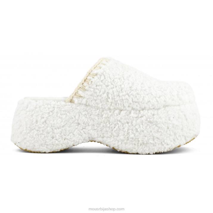 бео 062L141 здепасто крзно шерпе на платформи Mou Жене