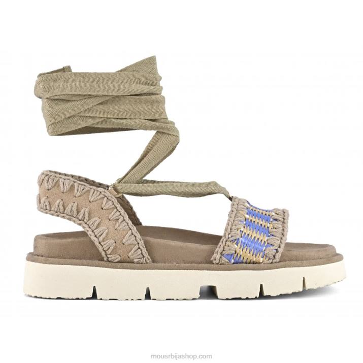 азул мик 062L163 био сандале на везице Mou Жене