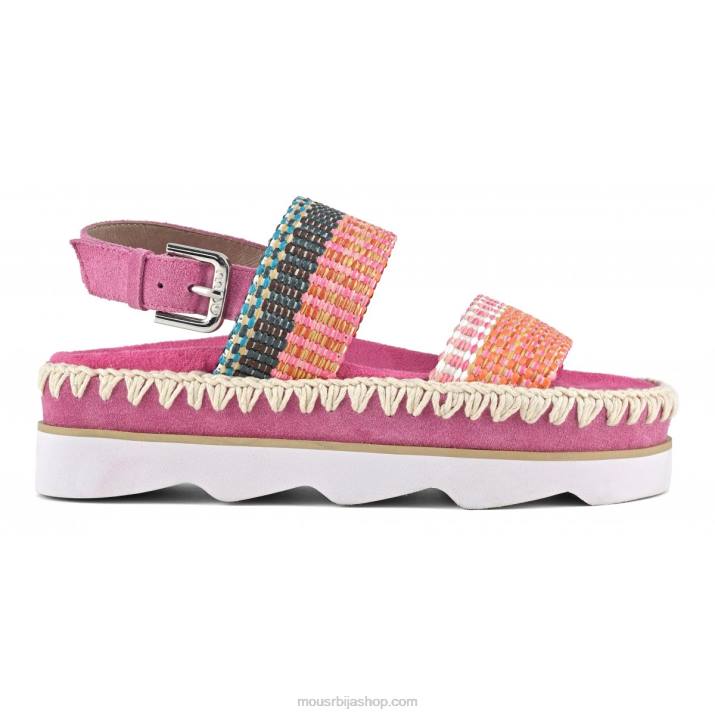 вишебојна рафија/антилоп 062L165 висока ева био сандале Mou Жене