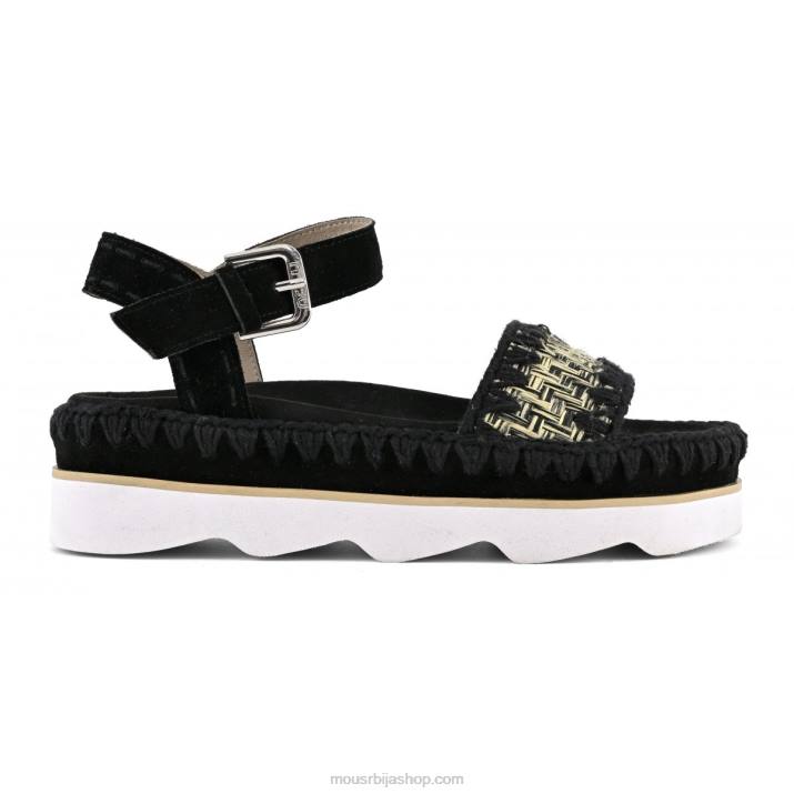 црн 062L169 висока ева био сандале Mou Жене