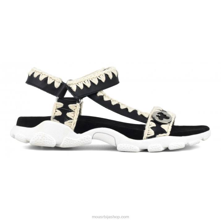 црно бели 062L198 ремен за леђа за спортске сандале Mou Жене