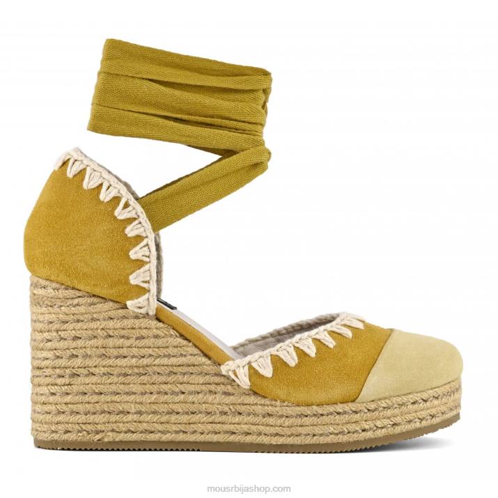 жута 062L210 пертле на клин од јуте Mou Жене