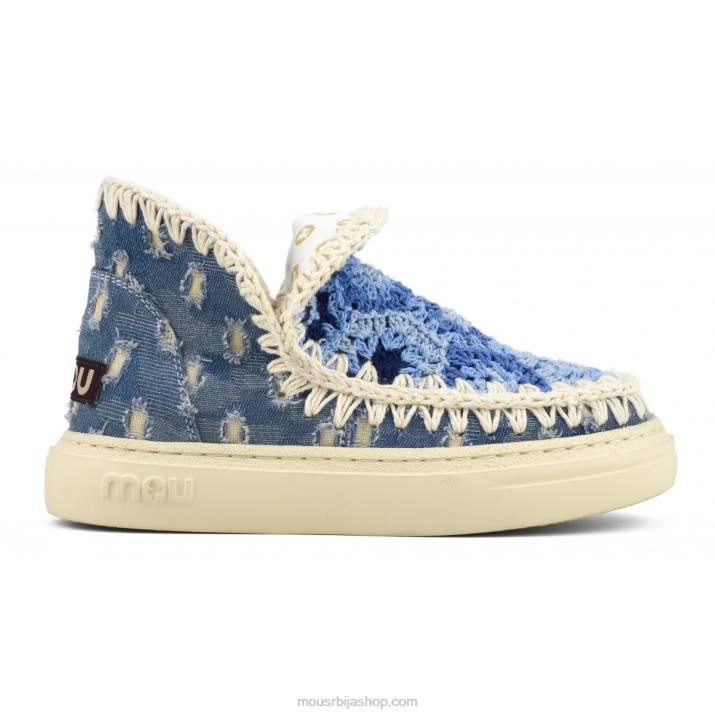 деним патцхворк 062L85 подебљано хеклање деним патцхворк Mou Жене