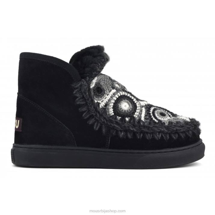 црн 062L598 ескимске патике хеклање Mou Жене