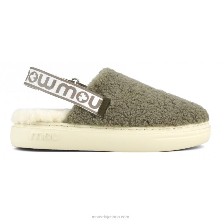 милити 062L518 смела кломпа коврџава овчија кожа и ремен за леђа Mou Жене