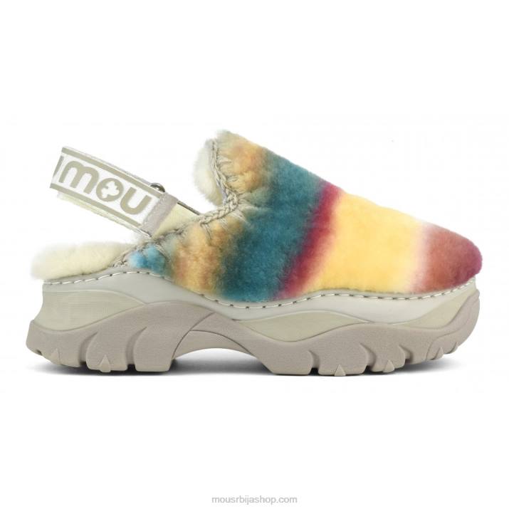 мешати зелено 062L522 здепаста кломпа са ременом Mou Жене