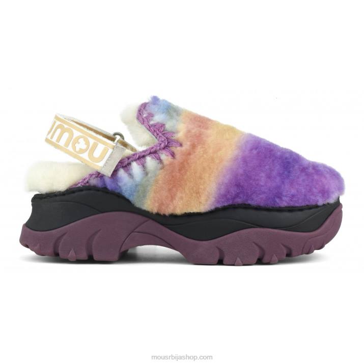 мешати љубичасту 062L523 здепаста кломпа са ременом Mou Жене