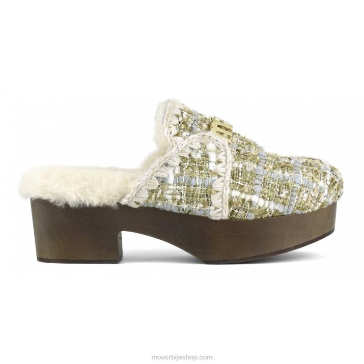 боуцле беиге 062L532 кломпе од здепастог дрвета Mou Жене