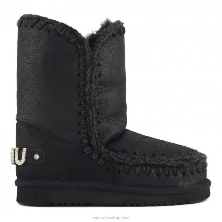 испуцала црно/сива 062L315 ескимо 24 са логотипом рхинестонес Mou Жене