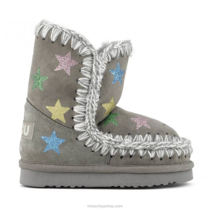 нова сива 062L838 ескимске блиставе одштампане звезде Mou деца